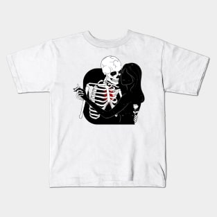 Skeleton and Galaxy girl Kids T-Shirt